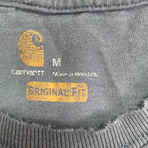 Medium Carhartt Grey Original Fit simple T-shirt - Picture 6 of 6